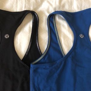 2 Pre-loved Lululemon reversible racerback tanks